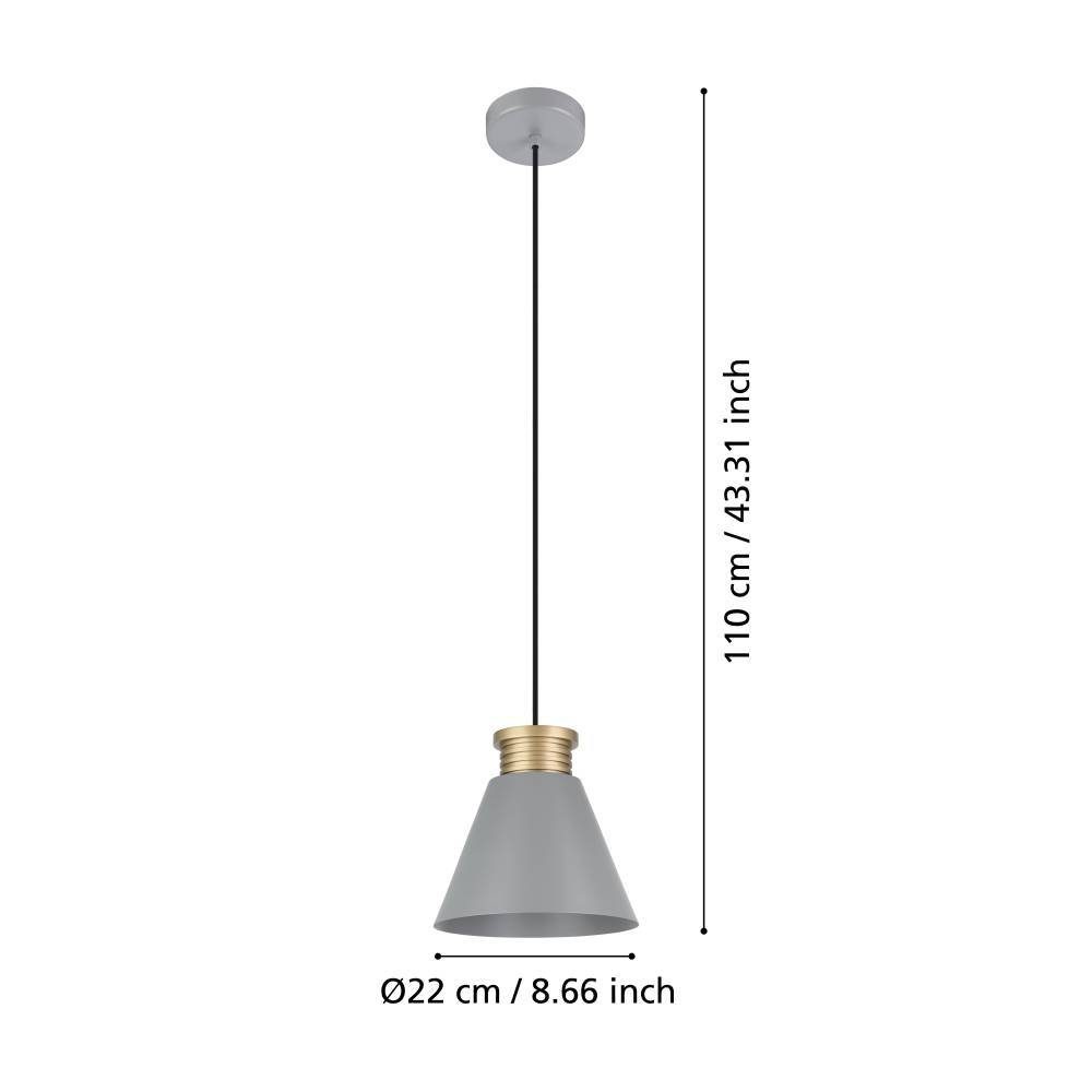 43838_DIMENSION_0001 | Eglo Romania Pendul TWICKEN E27 IP20 43838