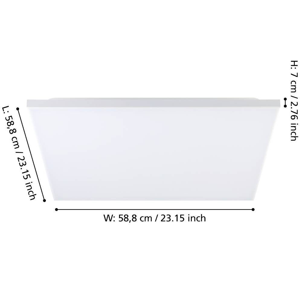 900569_DIMENSION_0001 | Eglo Romania Panou aplicat TRUPIANA LED 31W IP20 900569