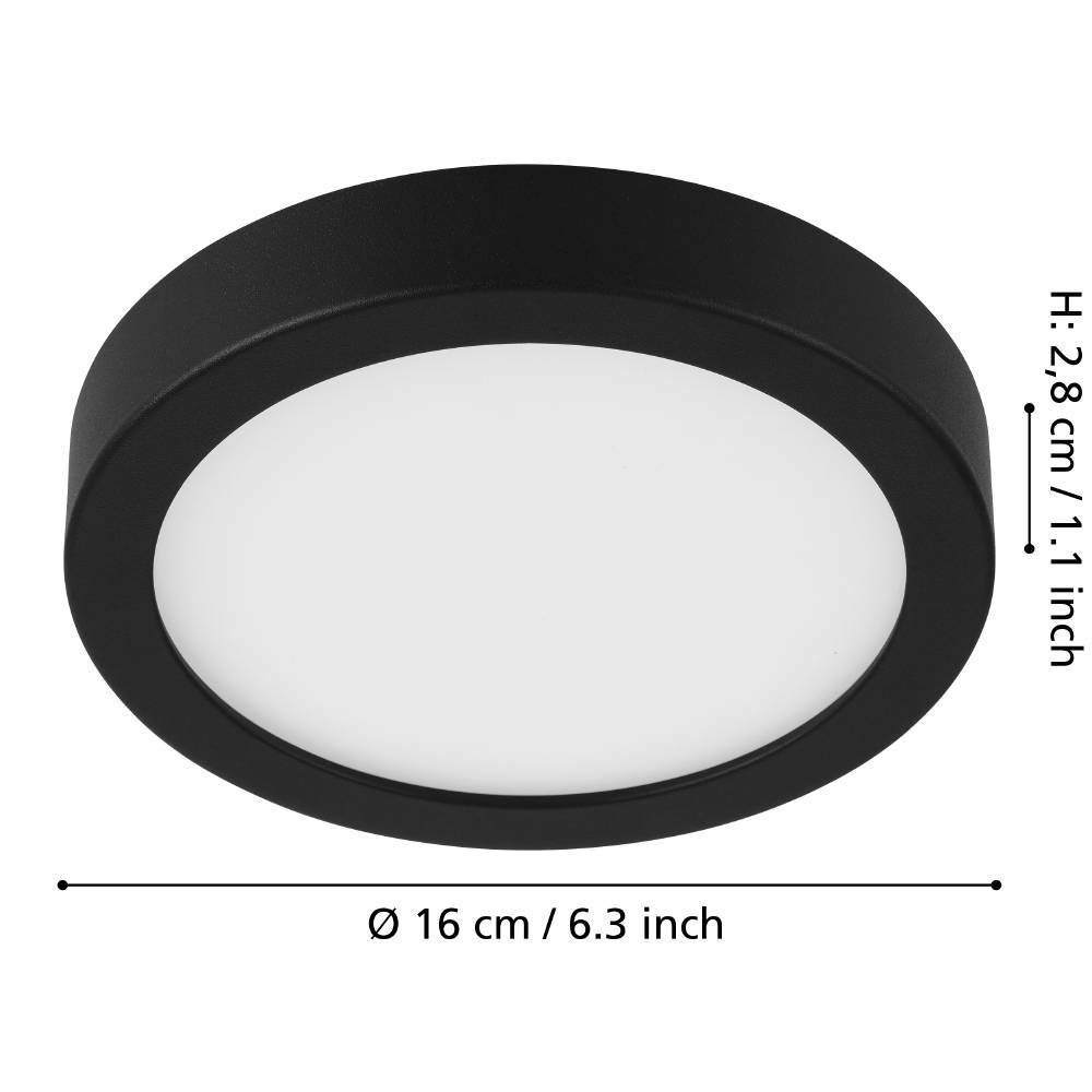 900581_DIMENSION_0001 | Eglo Romania Aplică/Plafonieră FUEVA 5 LED 11W IP20 900581