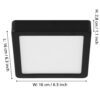 900586_DIMENSION_0001 | Eglo Romania Aplică/Plafonieră FUEVA 5 LED 11W IP20 900586