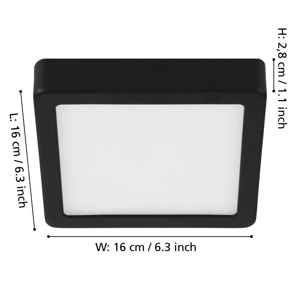 900586_DIMENSION_0001 | Eglo Romania Aplică/Plafonieră FUEVA 5 LED 11W IP20 900586