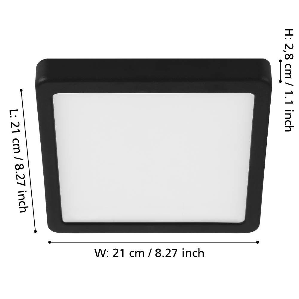 900587_DIMENSION_0001 | Eglo Romania Aplică/Plafonieră FUEVA 5 LED 17W IP20 900587