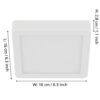 900589_DIMENSION_0001 | Eglo Romania Aplică/Plafonieră FUEVA 5 LED 11W IP20 900589