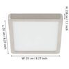 900594_DIMENSION_0001 | Eglo Romania Aplică/Plafonieră FUEVA 5 LED 17W IP20 900594