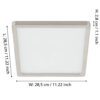 900595_DIMENSION_0001 | Eglo Romania Aplică/Plafonieră FUEVA 5 LED 20.5W IP20 900595