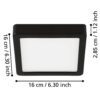 900643_DIMENSION_0001 | Eglo Romania Aplică/Plafonieră FUEVA 5 LED 11W IP44 900643