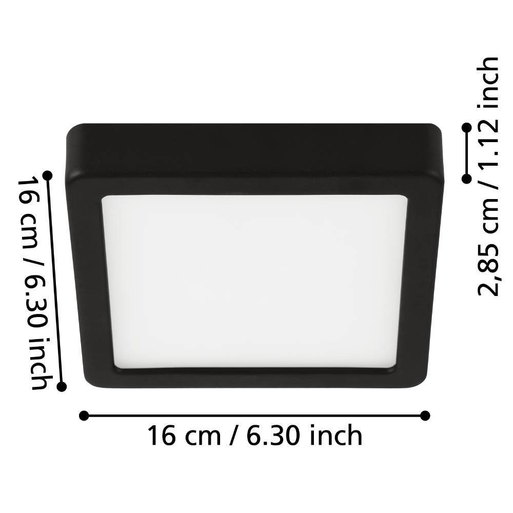 900643_DIMENSION_0001 | Eglo Romania Aplică/Plafonieră FUEVA 5 LED 11W IP44 900643