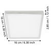 900649_DIMENSION_0001 | Eglo Romania Aplică/Plafonieră FUEVA 5 LED 11W IP44 900649