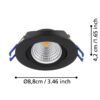 900747_DIMENSION_0001 | Eglo Romania Set 3 spoturi SALICETO LED 3X6W IP20 900747