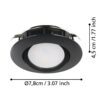 900749_DIMENSION_0001 | Eglo Romania Set 3 spoturi PINEDA LED 3X5.5W IP20 900749