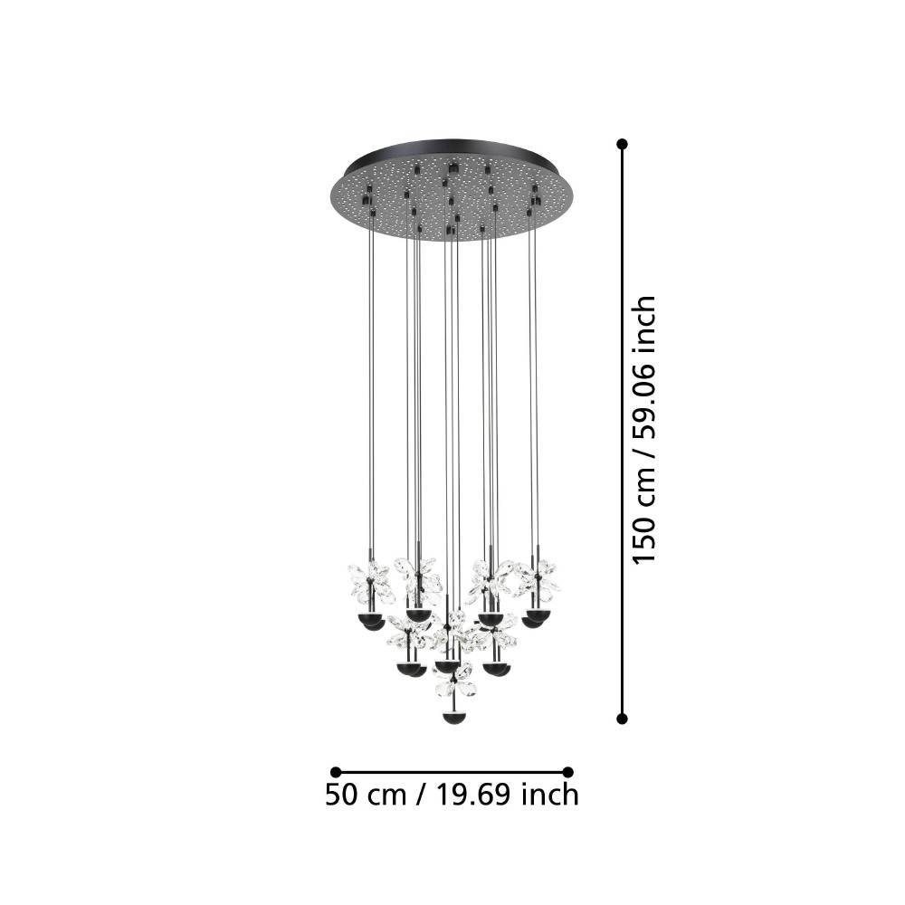 390277_DIMENSION_0001 | Eglo Romania Lustră PIANOPOLI 2 LED 15X1.8W IP20 390277