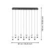 390278_DIMENSION_0001 | Eglo Romania Lustră PIANOPOLI 2 390278, LED, 10X2,3W, 3000K, IP20, oțel negru, sticlă transparentă