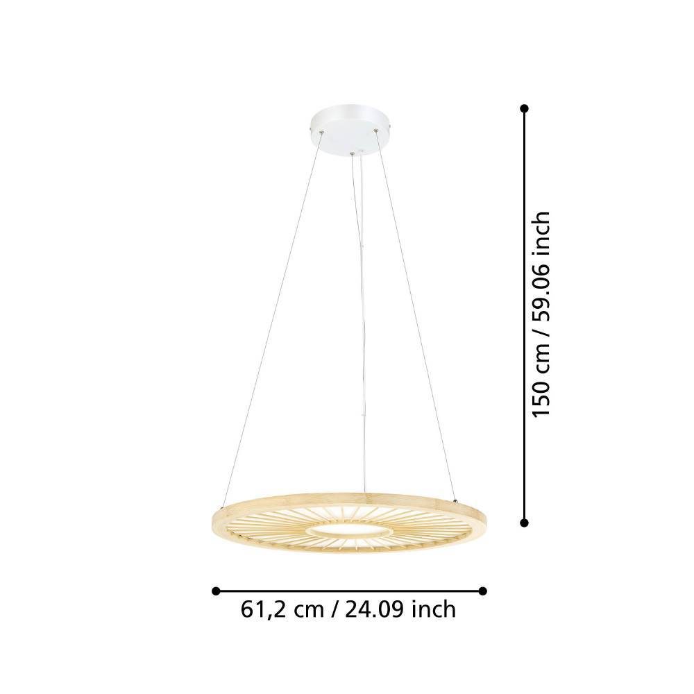 390297_DIMENSION_0001 | Eglo Romania Lustră DEHESA 390297 Ø610 mm LED 36W 4000K IP20, aluminiu, oțel alb, lemn natural