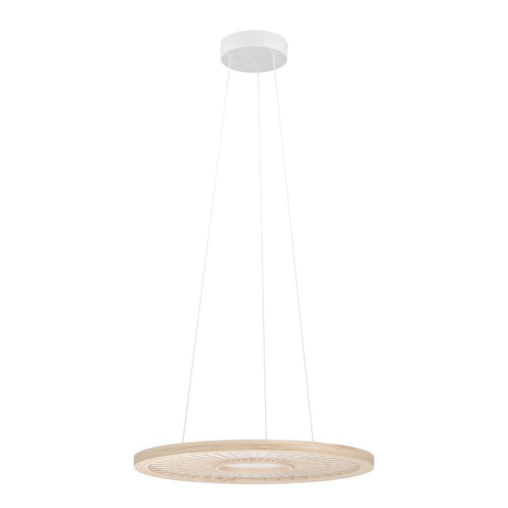 390297_VIEW_0001 | Eglo Romania Lustră DEHESA 390297 Ø610 mm LED 36W 4000K IP20, aluminiu, oțel alb, lemn natural