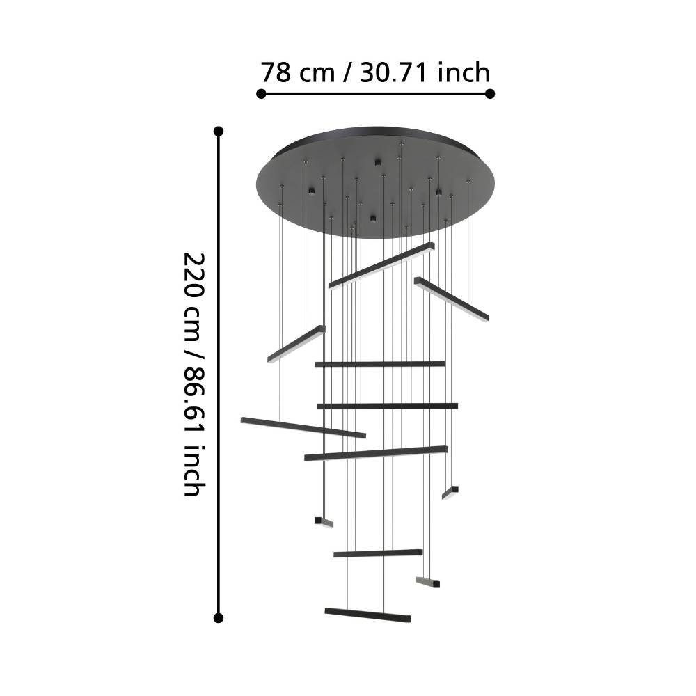 390351_DIMENSION_0001 | Eglo Romania Lustră LINDOZA LED 12X4.2W IP20 390351