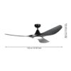 Ventilator plafon cu lumină EGLO PORTSEA 35114 | Eglo Romania Ventilator PORTSEA LED 19W IP20 35114