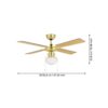 Ventilator plafon cu lumină EGLO FORTALEZA 35123 | Eglo Romania Ventilator FORTALEZA E27 IP20 35123
