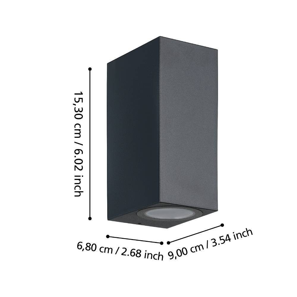 Aplică EGLO JABAGA 900276 | Eglo Romania Aplică JABAGA LED GU10 2X4.6W IP44 900276
