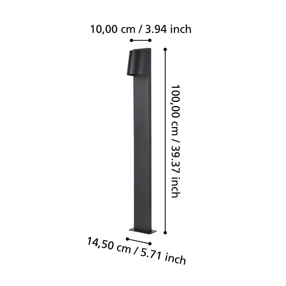 Stâlp exterior EGLO STAGNONE 900692 | Eglo Romania Stâlp STAGNONE LED GU10 4.6W IP54 900692