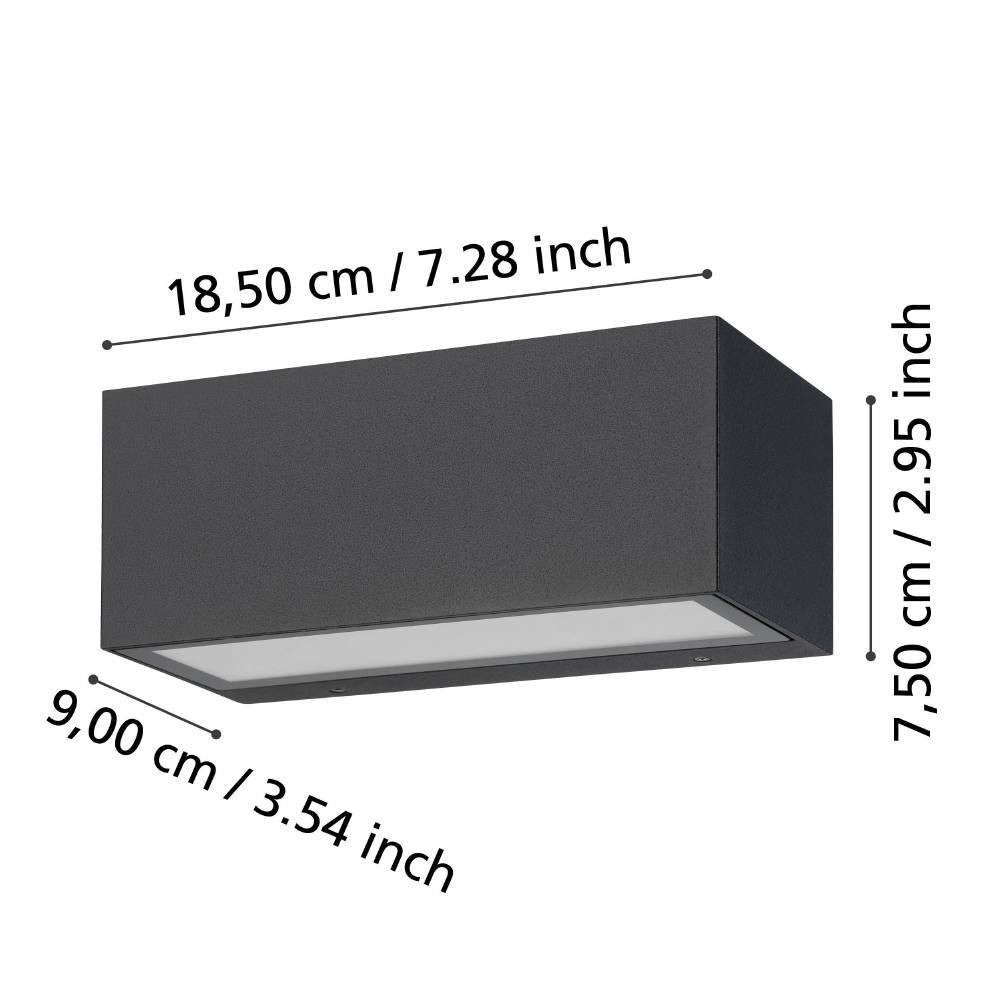 Aplică EGLO SPONGANO 900885 | Eglo Romania Aplică SPONGANO LED 2X5W IP65 900885