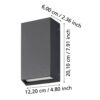 Aplică EGLO SPONGANO 900886 | Eglo Romania Aplică SPONGANO LED 2X5W IP65 900886