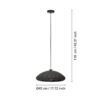 43961_DIMENSION_0001 | Eglo Romania Pendul BARLASTON E27 IP20 43961