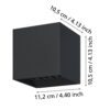 900445_DIMENSION_0001 | Eglo Romania Aplică CALPINO 2 LED 2X3.3W IP54 900445