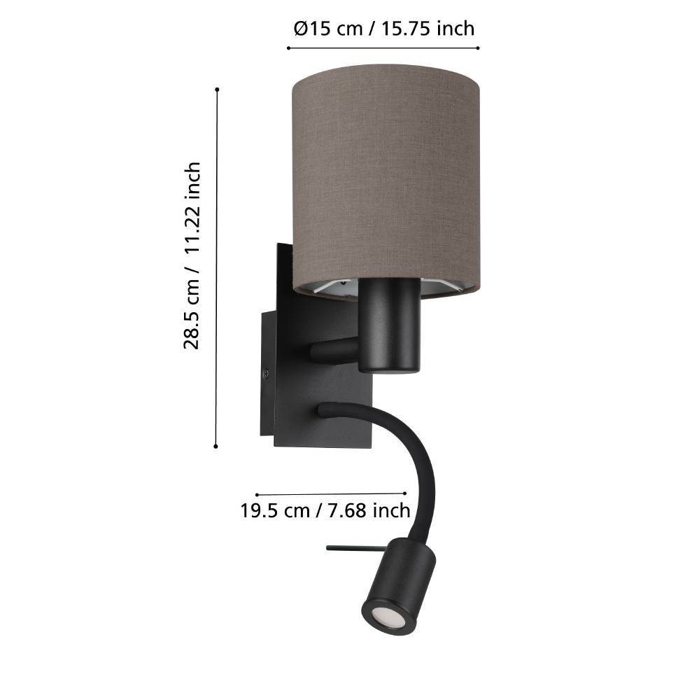 900701_DIMENSION_0001 | Eglo Romania Aplică PASTERI E27-LED 3.8W IP20 900701