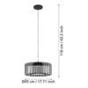 900723_DIMENSION_0001 | Eglo Romania Pendul GINESTRONE-Z LED 22W IP20 900723