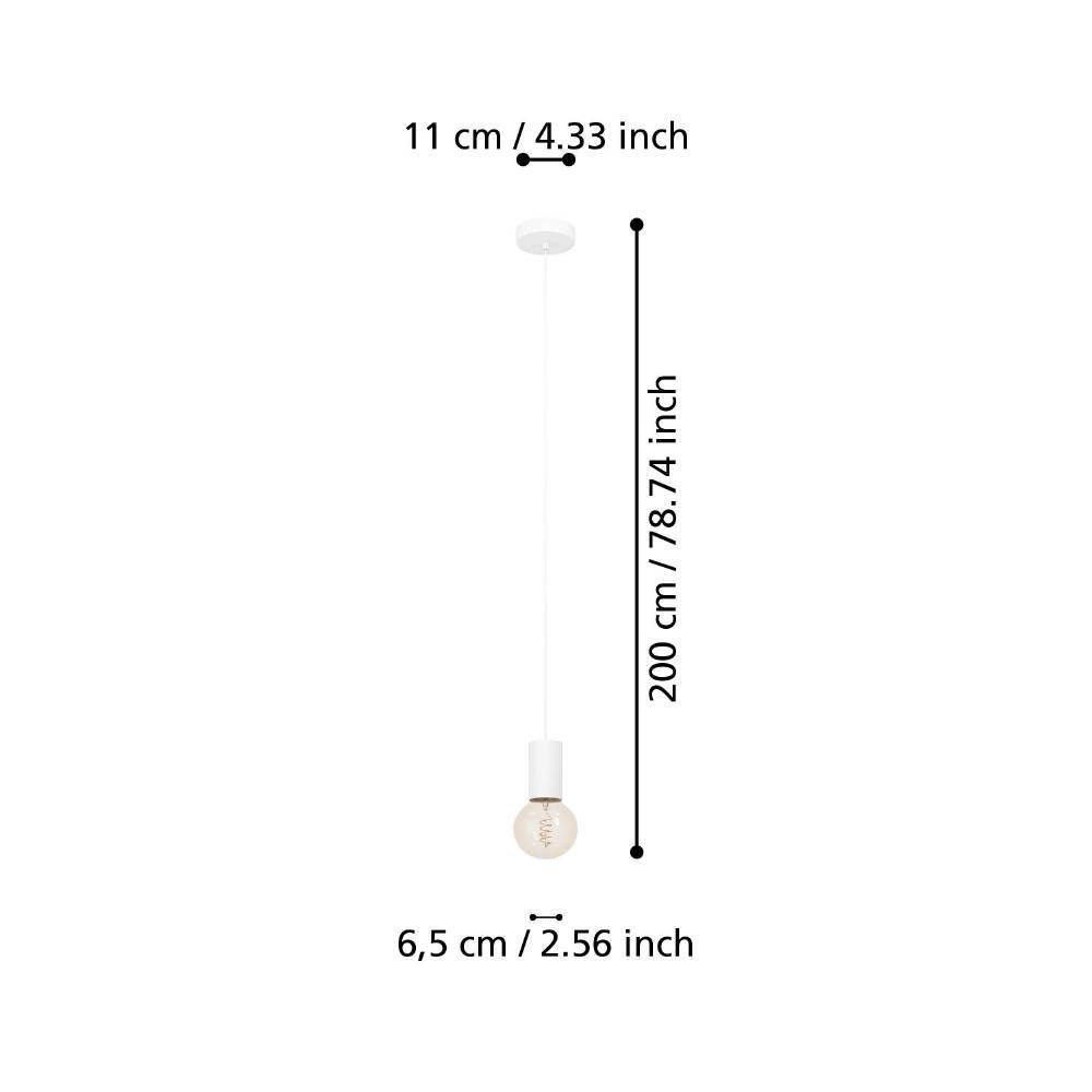 900798_DIMENSION_0001 | Eglo Romania Pendul POZUETA 1 E27 IP20 900798