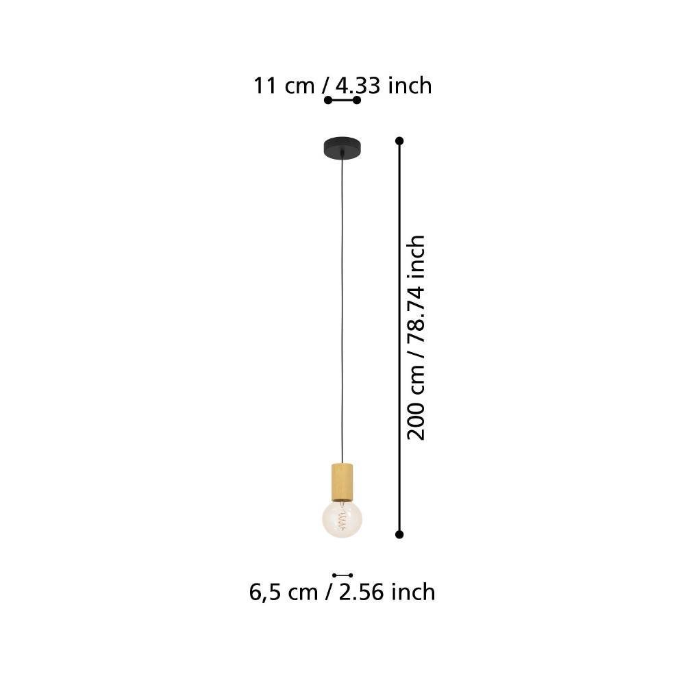 900801_DIMENSION_0001 | Eglo Romania Pendul POZUETA 1 E27 IP20 900801