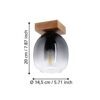 900825_DIMENSION_0001 | Eglo Romania Plafonieră FILAGO 900825, Ø145 mm, E27, 1X40W, IP20, lemn, oțel, maro, sticlă