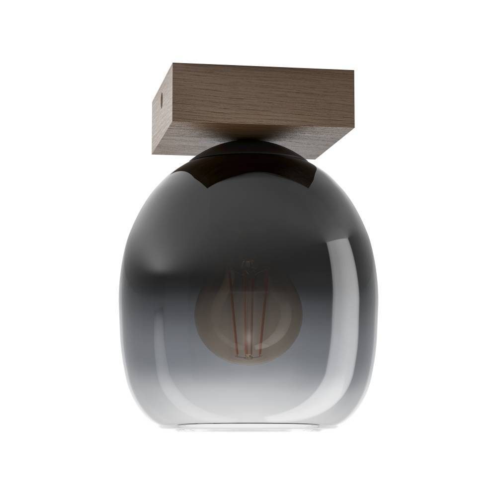 900825_VIEW_0001 | Eglo Romania Plafonieră FILAGO 900825, Ø145 mm, E27, 1X40W, IP20, lemn, oțel, maro, sticlă