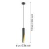 900872_DIMENSION_0001 | Eglo Romania Pendul BARBOTTO LED GU10 4.5W IP20 900872