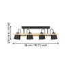 900882_DIMENSION_0001 | Eglo Romania Plafonieră HORNWOOD-Z LED 4X3.7W IP20 900882