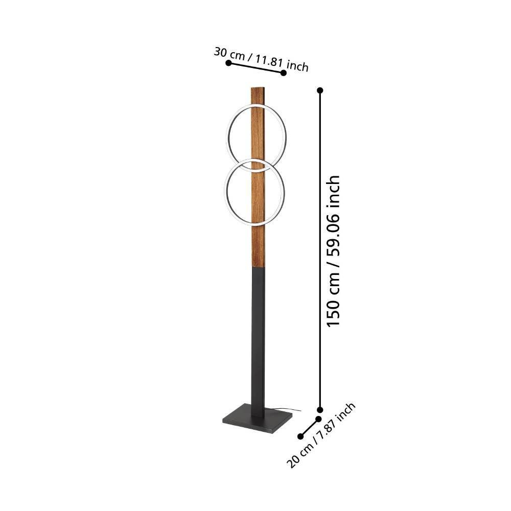 900892_DIMENSION_0001 | Eglo Romania Lampadar BOYAL LED 2X12W IP20 900892