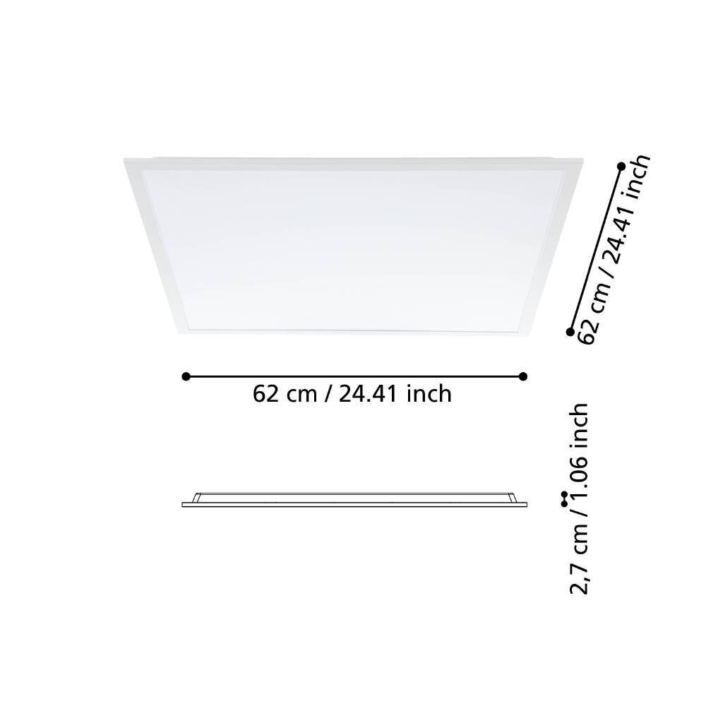900938_DIMENSION_0001 | Eglo Romania Panou aplicat RABASSA LED 33W IP20 900938