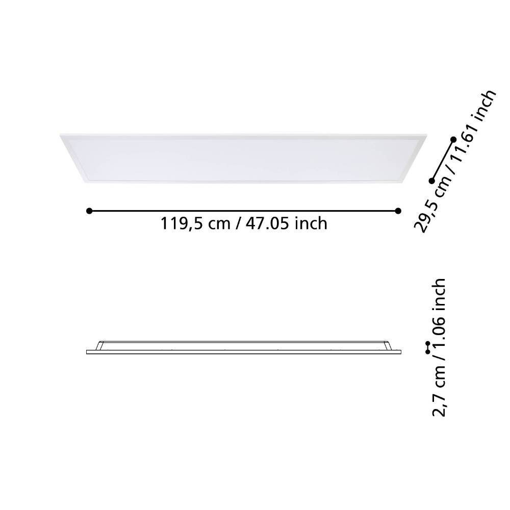 900939_DIMENSION_0001 | Eglo Romania Panou aplicat RABASSA LED 34.5W IP20 900939