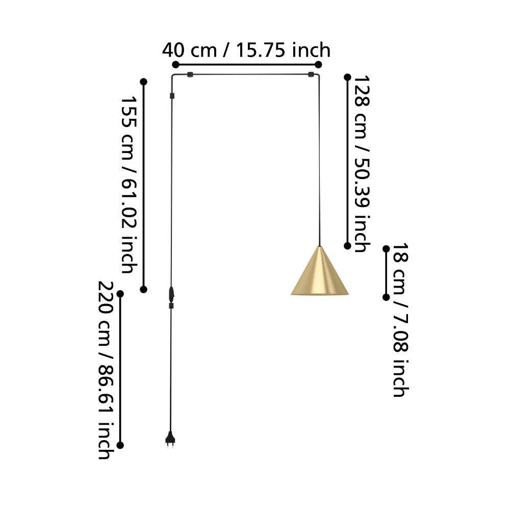 900975_DIMENSION_0001 | Eglo Romania Pendul NARICES E27 IP20 900975