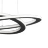 Lustră minimalista ROLIMARE 99396, Ø420 mm, LED, 35W, 4000K, oțel, aluminiu, negru, plastic alb