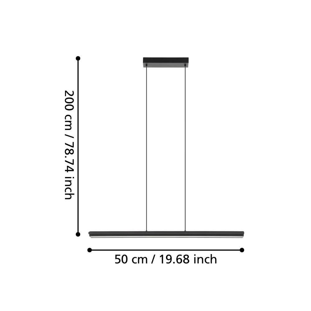 99599_DIMENSION_0001 | Eglo Romania Lustră minimalista CAMBULOS LED 2X17W IP20 99599