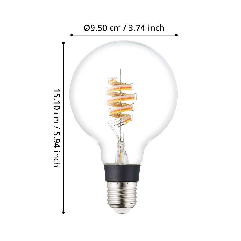 110274_DIMENSION_0001 | Eglo Romania Bec LED E27 G95 4.9W 3000K 110274