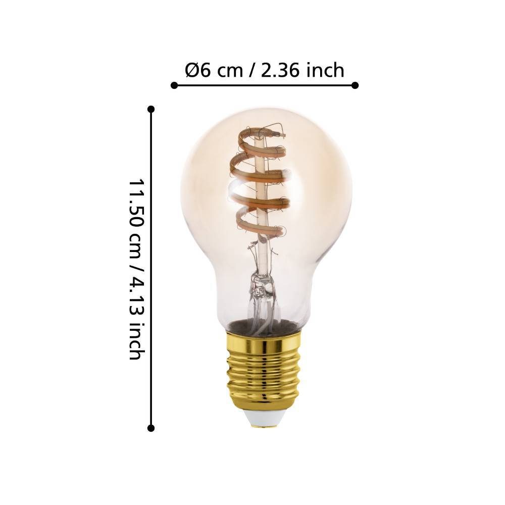110312_DIMENSION_0001 | Eglo Romania Set 2 becuri LED E27 A60 2X4.9W 110312