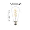 110318_DIMENSION_0001 | Eglo Romania Bec LED E27 ST64 7.3W 2700K 110318
