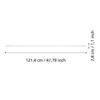 110337_DIMENSION_0001 | Eglo Romania Tub LED G13 T8 TUBE 15W 3000K 1700lm 110337