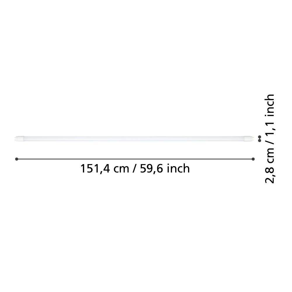 110348_DIMENSION_0001 | Eglo Romania Tub LED G13 T8 TUBE 23W 4000K 3700lm 110348