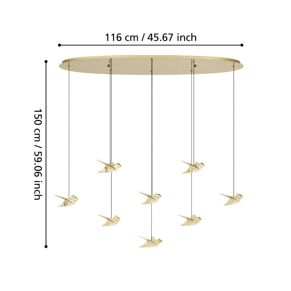 390397_DIMENSION_0001 | Eglo Romania Lustră PARATEBUENO 2 LED 8X4.2W IP20 390397