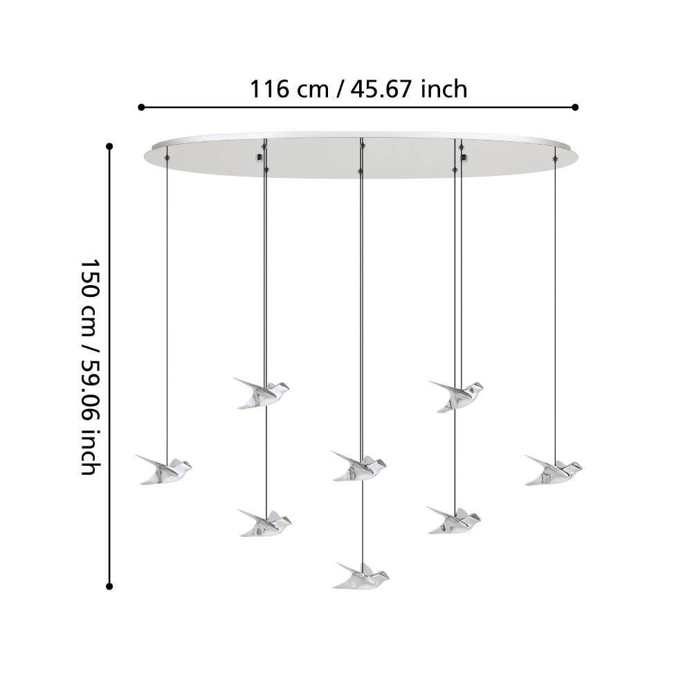 390401_DIMENSION_0001 | Eglo Romania Lustră PARATEBUENO 1 LED 8X4.2W IP20 390401