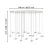 390403_DIMENSION_0001 | Eglo Romania Lustră PARATEBUENO 1 LED 17X3W IP20 390403