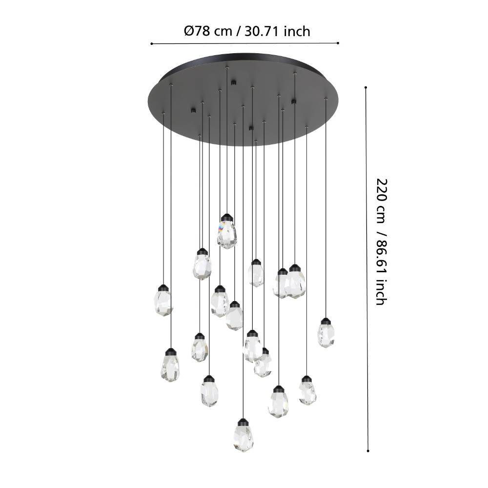390413_DIMENSION_0001 | Eglo Romania Lustră SINDICAT LED 17X3W IP20 390413